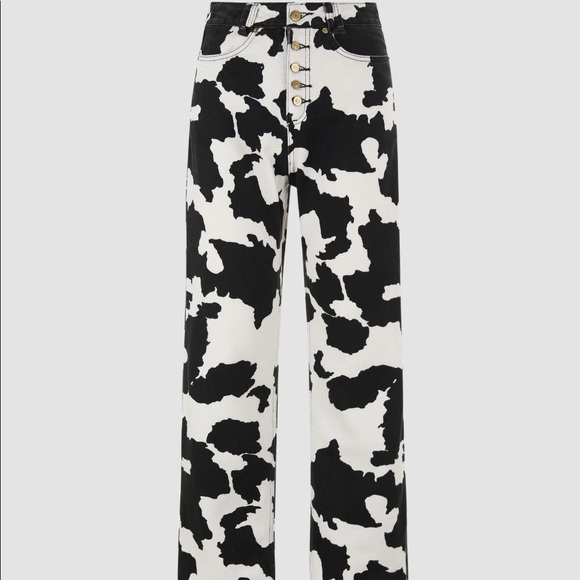 NEW  Cow Print Jeans - Picture 1 of 3